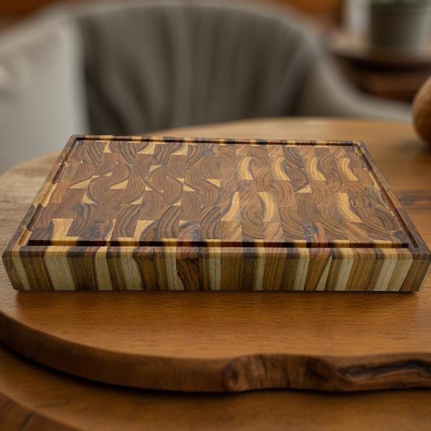 Teak Wood End Grain Cutting Board