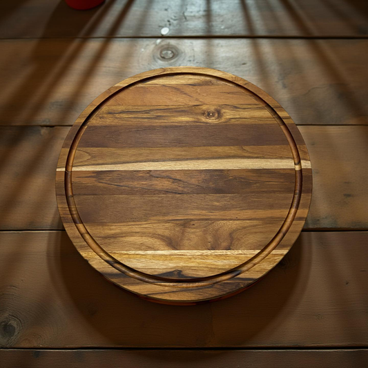 Teak Wood Round Cutting Board